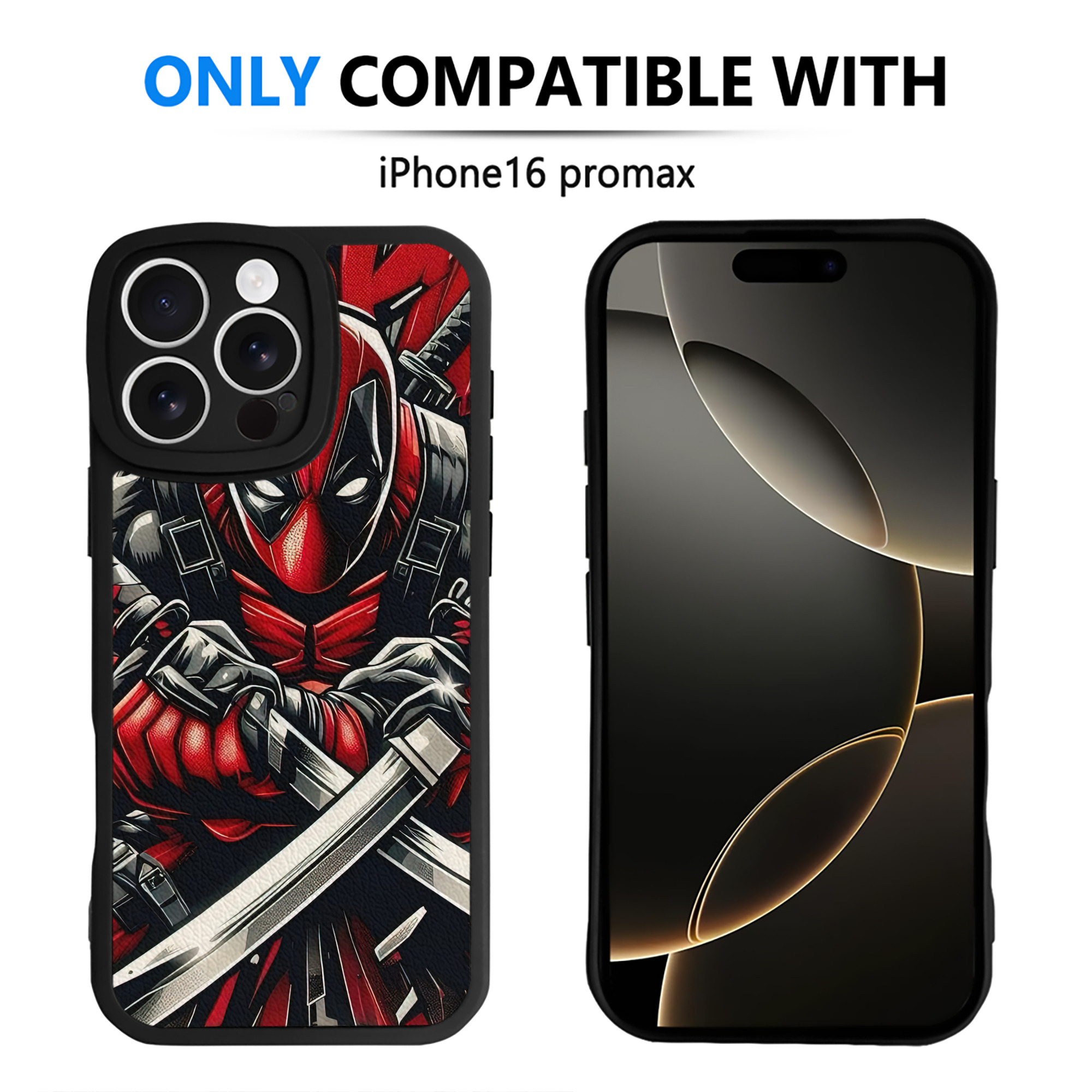 （画像用） Deadpool デッドプール 【iPhone 16シリーズ対応】シリコンスマホケース（レザー調） 材質：シリコン